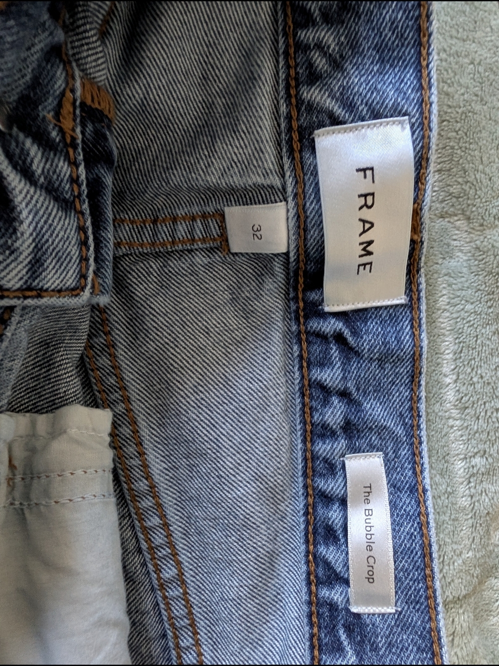 FRAME The Bubble Jeans Sz 32 - Picture 7 of 8